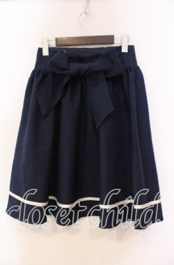 画像3: Amavel / ダブル釦サススカート  ネイビー O-25-11-27-081-CA-OP-IG-OS