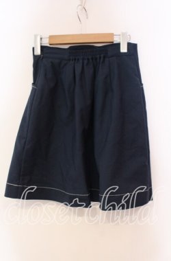 画像2: Fi.n.t / フロントレースアップミニスカート  ネイビー O-25-11-27-082-CA-SK-IG-OS