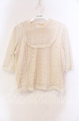 Fi.n.t / レース半袖トップス  オフ O-25-11-27-083-CA-TO-IG-ZT333