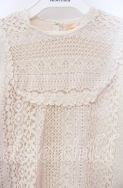 画像2: Fi.n.t / レース半袖トップス  オフ O-25-11-27-083-CA-TO-IG-OS