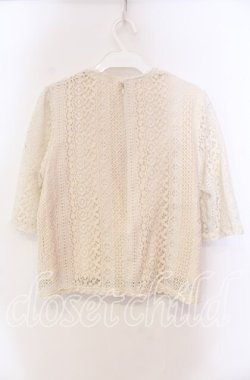 画像3: Fi.n.t / レース半袖トップス  オフ O-25-11-27-083-CA-TO-IG-OS
