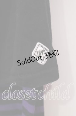 画像2: TRAVAS TOKYO / ボーダーレイヤードクマロンT  ブラック×パープル O-25-11-27-089-PU-TO-IG-ZT1211F