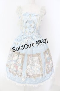 BABY,THE STARS SHINE BRIGHT / Alice In Wonderlandエプロンジャンパースカート  サックス O-25-11-27-010-BA-OP-IG-OS