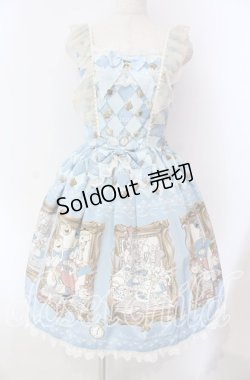 画像1: BABY,THE STARS SHINE BRIGHT / Alice In Wonderlandエプロンジャンパースカート  サックス O-25-11-27-010-BA-OP-IG-OS