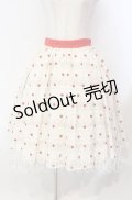 Q-pot. / チェリーポルカドットスカート M アカｘシロ O-25-11-27-012-QP-SK-YM-OS