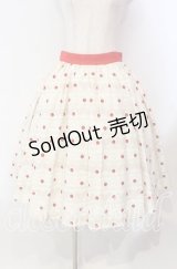 Q-pot. / チェリーポルカドットスカート M アカｘシロ O-25-11-27-012-QP-SK-YM-OS