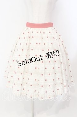 画像1: Q-pot. / チェリーポルカドットスカート M アカｘシロ O-25-11-27-012-QP-SK-YM-OS
