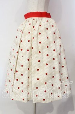 画像3: Q-pot. / チェリーポルカドットスカート M アカｘシロ O-25-11-27-012-QP-SK-YM-OS