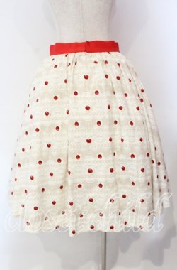 画像4: Q-pot. / チェリーポルカドットスカート M アカｘシロ O-25-11-27-012-QP-SK-YM-OS