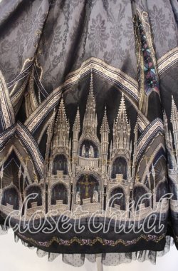 画像3: axes femme kawaii / クラシックカテドラルワンピース  クロ O-25-11-27-016-AX-OP-IG-OS