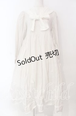 画像1: EXCENTRIQUE / スクエアネックワンピース OS アイボリー O-25-11-27-019-EL-OP-IG-OS