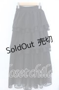 【SALE】HARE / シアーMIXティアードスカート  ブラック O-25-11-28-006-PU-SK-IG-ZT453