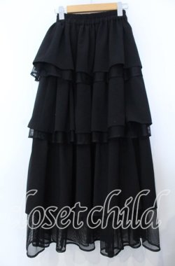 画像2: HARE / シアーMIXティアードスカート  ブラック O-25-11-28-006-PU-SK-IG-ZT453