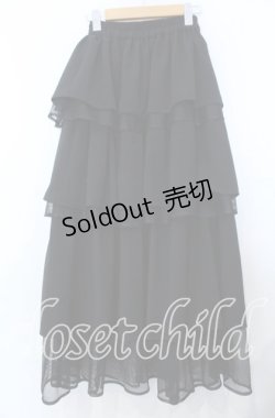 画像2: 【SALE】HARE / シアーMIXティアードスカート  ブラック O-25-11-28-006-PU-SK-IG-ZT453