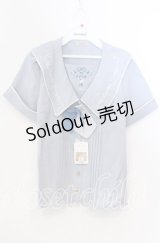 Amavel / 喫茶アマベルのクリームソーダブラウス F サックス O-25-11-28-054-CA-BL-OW-OS