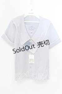 Amavel / 喫茶アマベルのクリームソーダブラウス F サックス O-25-11-28-054-CA-BL-OW-OS