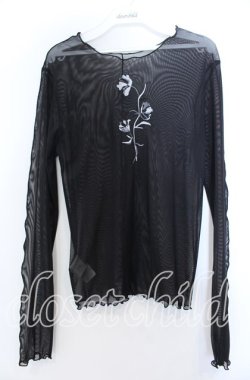 画像1: HARE / 2WAYシシュウシアートップス  ブラック O-25-11-28-007-PU-TO-IG-ZT1130U