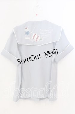 画像3: Amavel / 喫茶アマベルのクリームソーダブラウス F サックス O-25-11-28-054-CA-BL-OW-OS