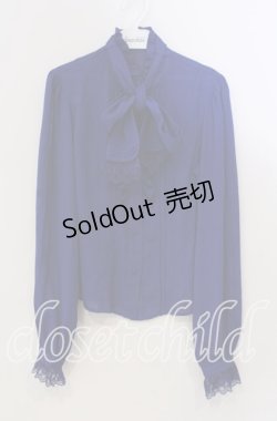 画像1: Moi-meme-Moitie / ローズリボンブラウス  ブルー O-25-11-28-057-MO-BL-OW-OS