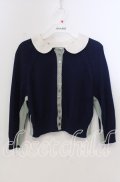 Jane Marple Dans Le Salon / Compact Yarn Spare Collar Bolero Cardigan　カーディガン M ネイビー O-25-11-28-058-JM-TO-OW-ZT1130U