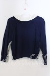 画像2: 【SALE】Jane Marple Dans Le Salon / Compact Yarn Spare Collar Bolero Cardigan　カーディガン M ネイビー O-25-11-28-058-JM-TO-OW-ZT508 (2)