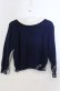 画像2: Jane Marple Dans Le Salon / Compact Yarn Spare Collar Bolero Cardigan　カーディガン M ネイビー O-25-11-28-058-JM-TO-OW-ZT1130U (2)