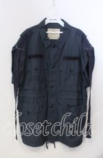 画像1: 【SALE】RNA / ラットptミリタリーシャツ M ブルー O-25-11-28-060-PU-BL-OW-ZT514 (1)
