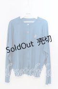 【SALE】Jane Marple Dans Le Salon / Lyocell-cashmere cardigan M ターコイズブルー O-25-11-28-061-JM-TO-OW-ZT470