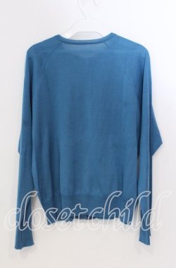 画像2: Jane Marple Dans Le Salon / Lyocell-cashmere cardigan M ターコイズブルー O-25-11-28-061-JM-TO-OW-ZT1130U