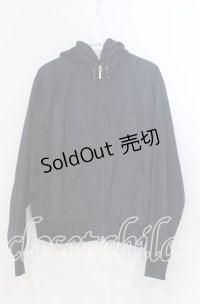 Jane Marple / Layered frill hooded parka　パーカー M ネイビー O-25-11-28-062-JM-TO-OW-OS