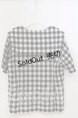 画像2: MILK / ギンガムチェック半袖セーラーブラウス  クロ O-25-11-28-064-ML-BL-OW-ZT1130R