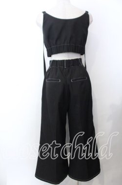 画像2: HARE / 2Pビスチェ＊ワイドフレアパンツSETUP  ブラック O-25-11-28-008-PU-OP-IG-ZT1130U