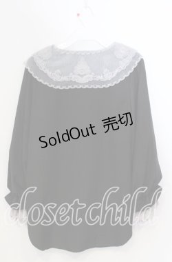 画像2: axes femme POETIQUE / 刺繍ビッグ襟ボリューム袖ブラウス M クロ O-25-11-28-070-AX-BL-OW-OS