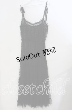 画像1: 【SALE】axes femme / ハートチュールティアードワンピース F クロ O-25-11-28-073-AX-OP-OW-ZT028