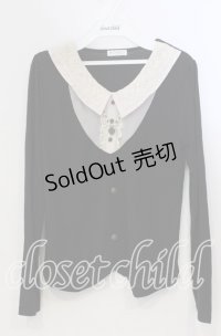 axes femme / ヨーク切り替えプルオーバー M クロ O-25-11-28-075-AX-TO-OW-OS