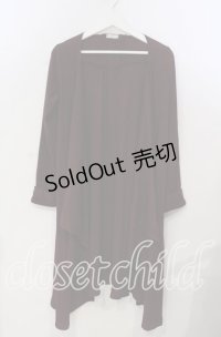 axes femme / 後ろレースアップトッパーカーディガン M ワイン O-25-11-28-078-AX-TO-OW-OS