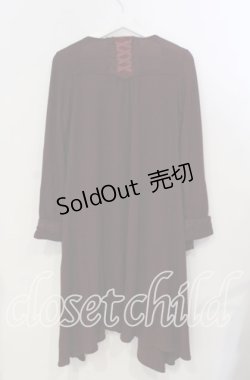 画像2: axes femme / 後ろレースアップトッパーカーディガン M ワイン O-25-11-28-078-AX-TO-OW-OS