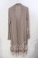 画像2: axes femme / ジレ重ね着風ロングカーデ M グレージュ O-25-11-28-079-AX-OP-OW-OS (2)