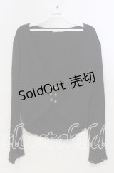 axes femme / ボタン配色カーディガン M クロ O-25-11-28-080-AX-TO-OW-OS