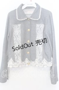 axes femme / レース配色ストレッチデニムジャケット  インディゴ系 O-25-11-28-010-AX-JA-IG-OS