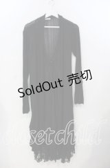 axes femme / ジレ重ね着風ロングカーデ M クロ O-25-11-28-085-AX-OP-OW-ZT1130R