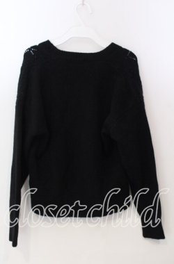 画像2: axes femme / アーガイルVネックカーディガン  クロ O-25-11-28-086-AX-TO-OW-OS