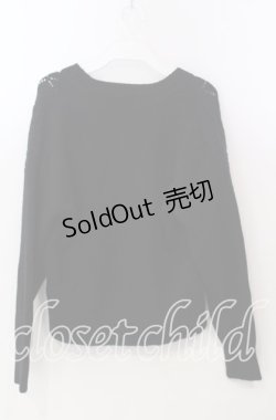 画像2: axes femme / アーガイルVネックカーディガン  クロ O-25-11-28-086-AX-TO-OW-ZT010