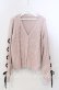 画像1: axes femme / レースアップニットカーディガン F ピンク O-25-11-28-087-AX-TO-OW-OS (1)
