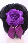 画像2: ATELIER PIERROT / 薔薇レースカチューシャ  ブラック×パープル O-25-11-28-1048-EL-TO-OW-OS (2)