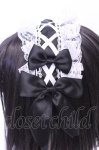 画像2: LOLITAその他 / レースアップヘッドドレス  クロ×シロ O-25-11-28-1049-LO-AC-OW-OS (2)