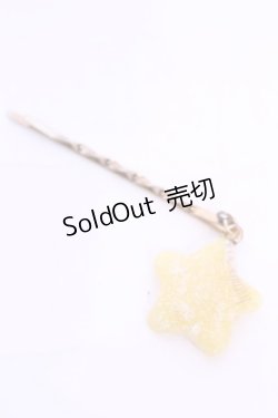 画像1: MERCI MEL / ひえひえシュガーキャンディヘアピン  イエロー O-25-11-28-1059-LO-AC-IG-OS