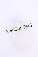 MERCI MEL / ムーンマカロンファークリップ  オフ×サックスリボン O-25-11-28-1060-LO-AC-IG-OS