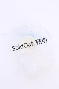 MERCI MEL / ムーンマカロンファークリップ  オフ×サックスリボン O-25-11-28-1060-LO-AC-IG-OS