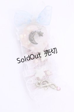 画像1: MERCI MEL / ムーン愛すクリップ  オフ×サックスリボン O-25-11-28-1061-LO-AC-IG-OS